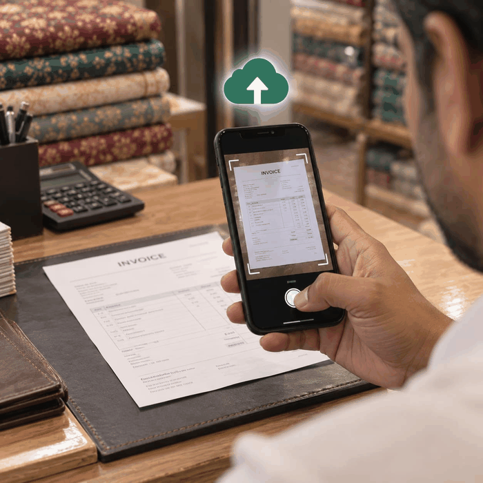 Invoice upload karte hue trader